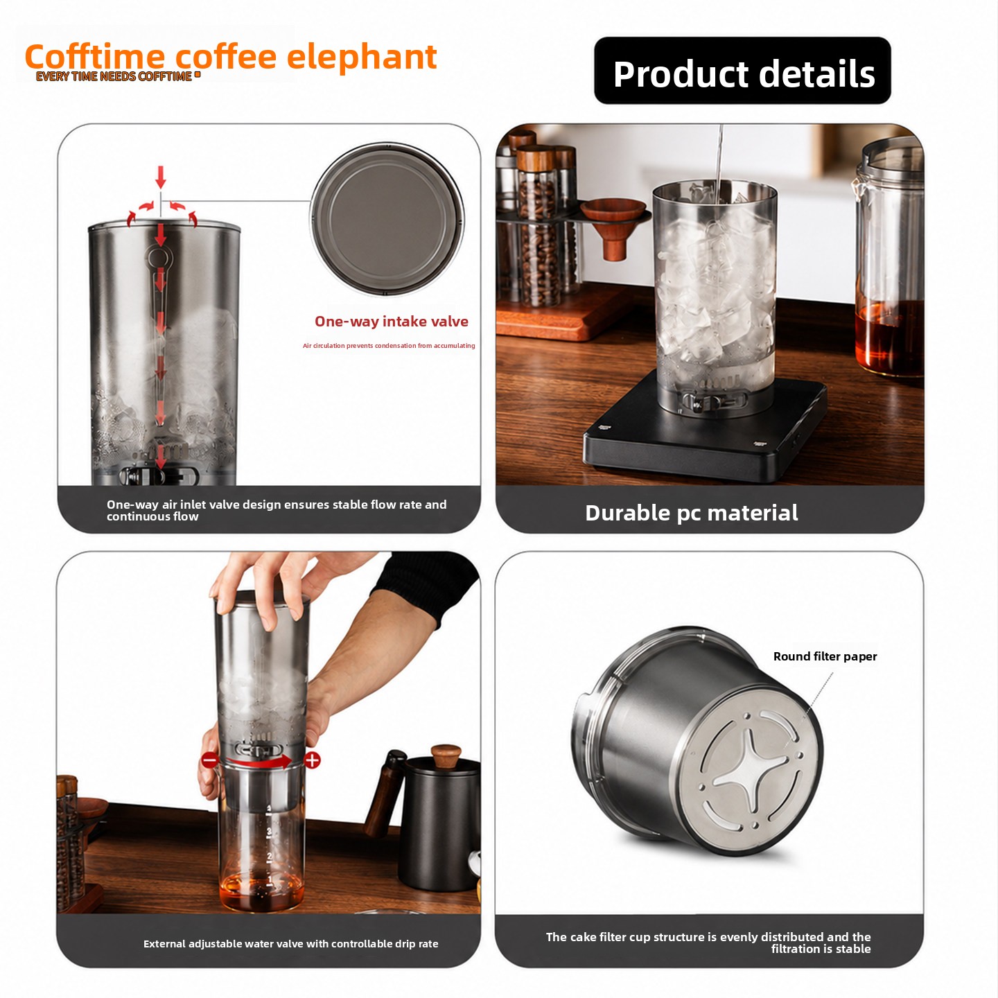 450ml Kaltbrau-Kaffeemaschine, – Coffee Equipment For Camping Bewertung und Preis